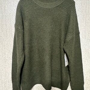New w/tags- Time and Tru Sea Turtle Crew Neck Waffle Knit Sweater
